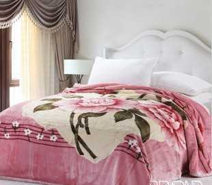 博洋家紡 100%腈綸拉舍爾毛毯子 雙層超厚 拉舍爾剪絨毯-粉色_世界工廠網中國產品信息庫